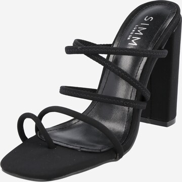 Simmi London - Zapatos abiertos 'HEERA' en negro: frente
