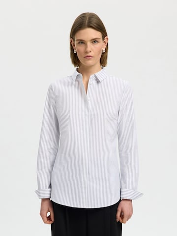 SELECTED - Blusa 'Romie' en blanco: frente