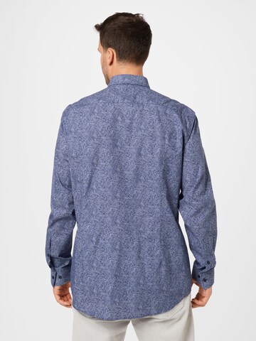 HUGO Red Comfort fit Button Up Shirt 'Kason' in Blue