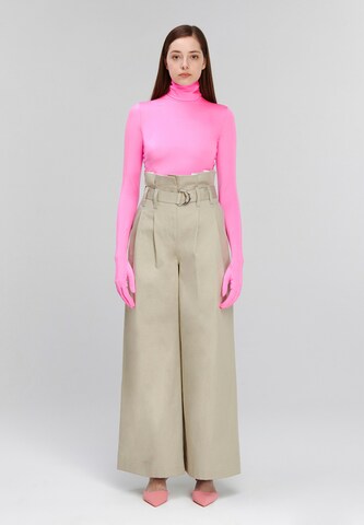 MONOSUIT Wide leg Pleat-Front Pants 'Milano' in Beige