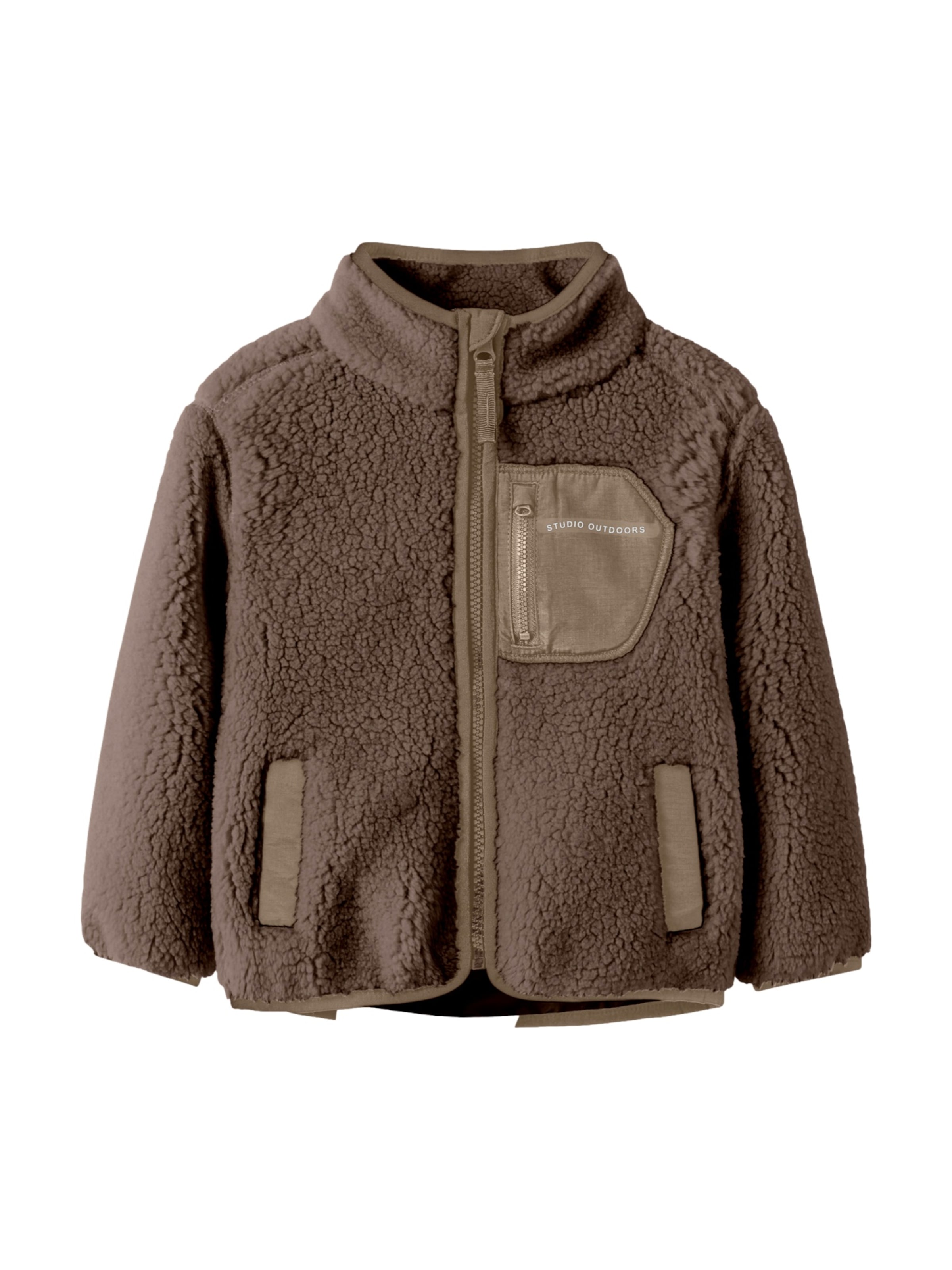 NAME IT Bluza polarowa 'Mattia' w kolorze brązowy: przód