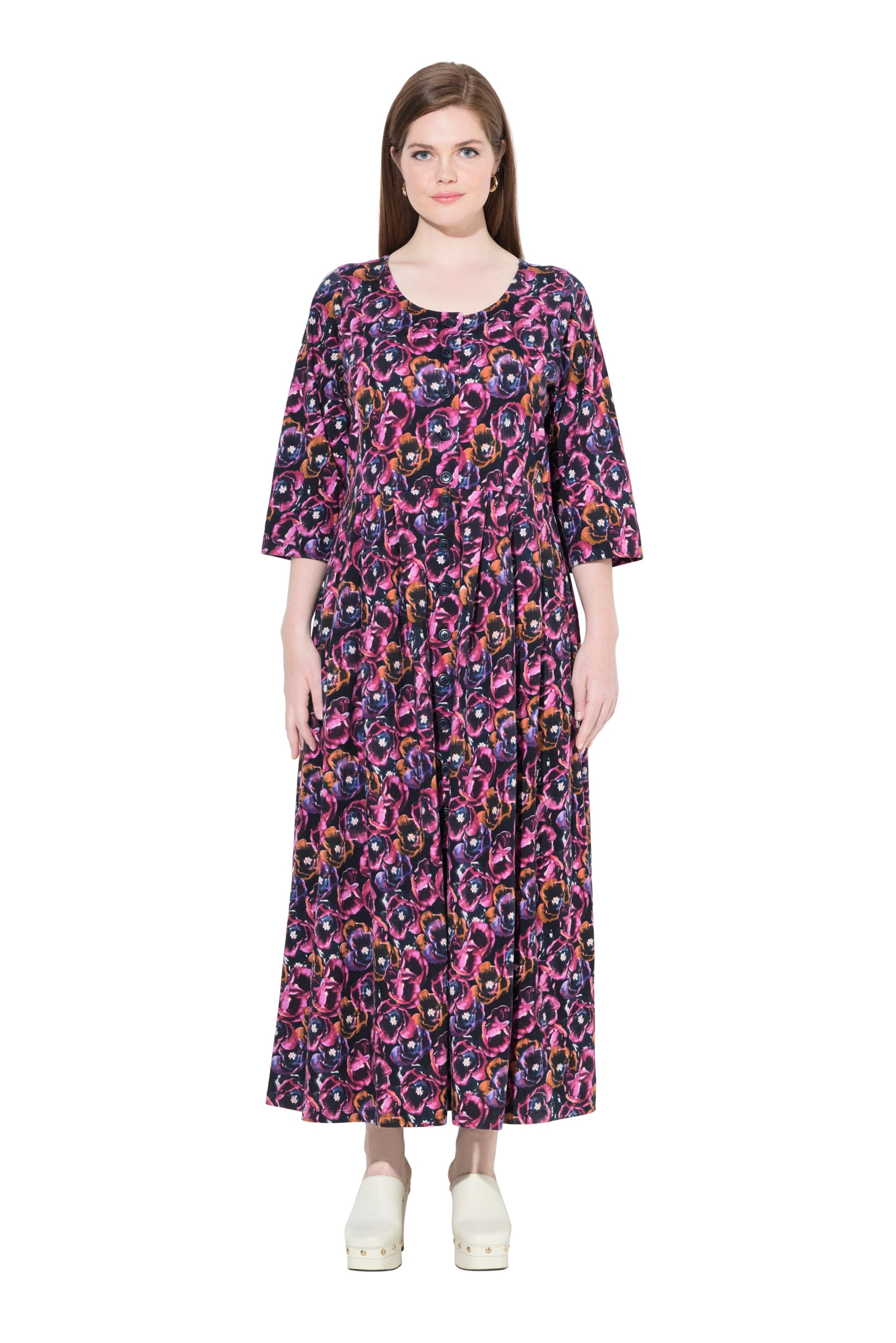 Ulla Popken Jurk in Roze: voorkant