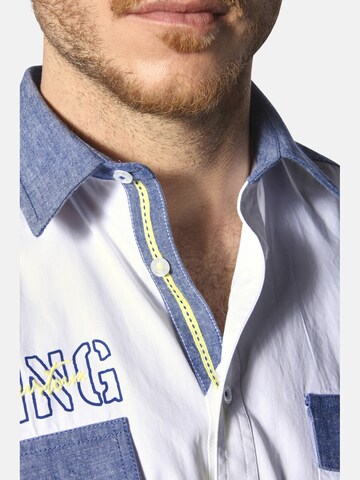 Jan Vanderstorm Comfort fit Button Up Shirt 'Herkko' in White