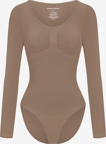Body modelant 'Bodysuit Sculpting Shapewear Longsleeve mit Slip' cfab (formerly creamy fabrics) en marron : devant