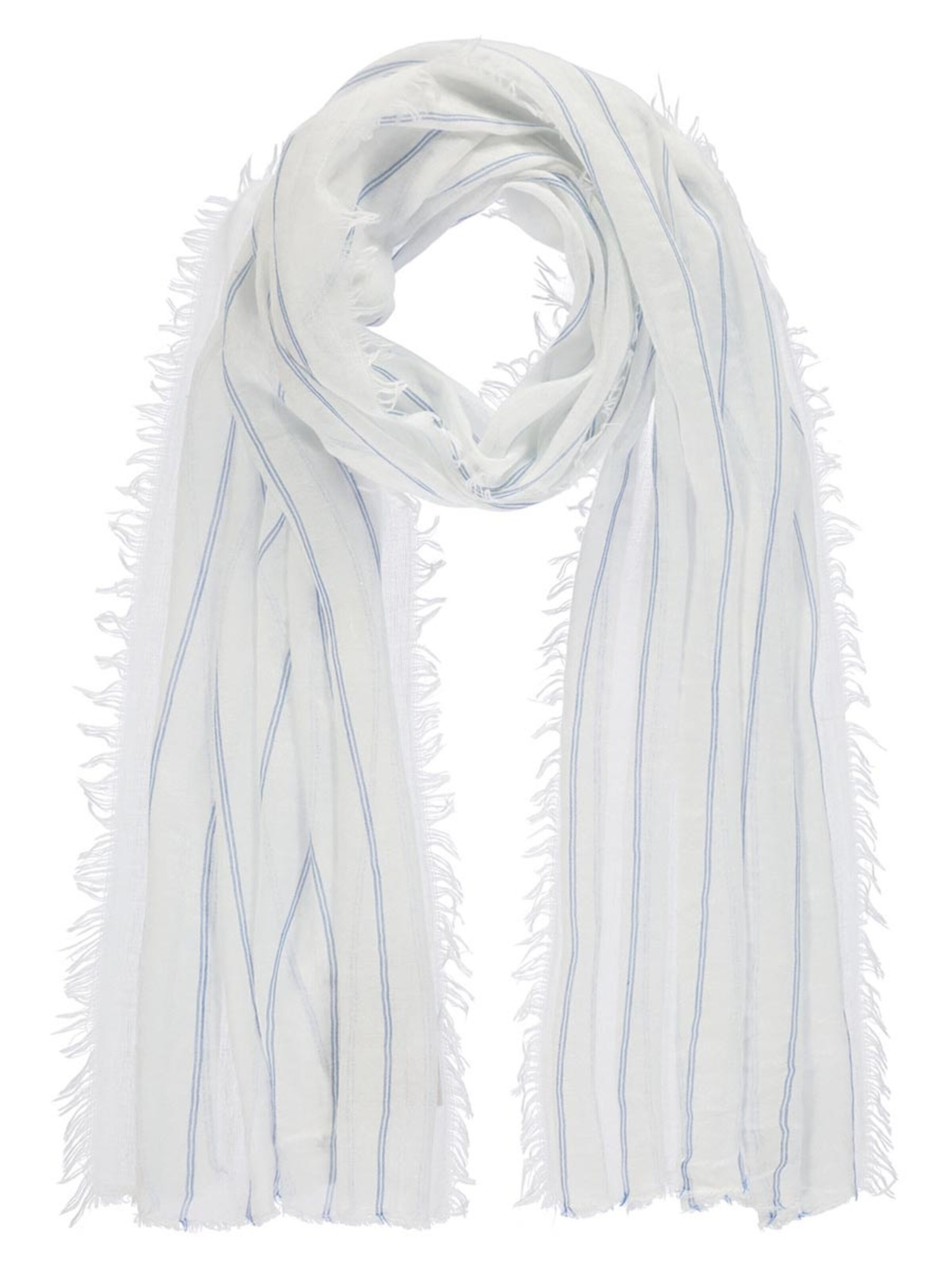 Passigatti Wrap 'Schal Herren gestreift' in White: front