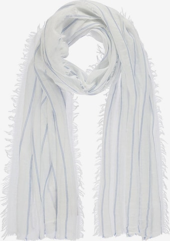 Passigatti Wrap 'Schal Herren gestreift' in White: front