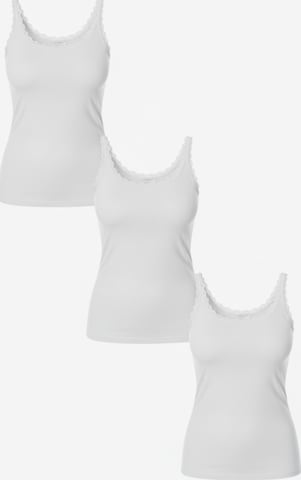 Maillot de corps 'COTTON LACE Tanktop Frauen 3er Pack' Maxte en blanc : devant