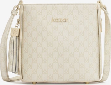 Kazar Crossbody Bag in Beige: front