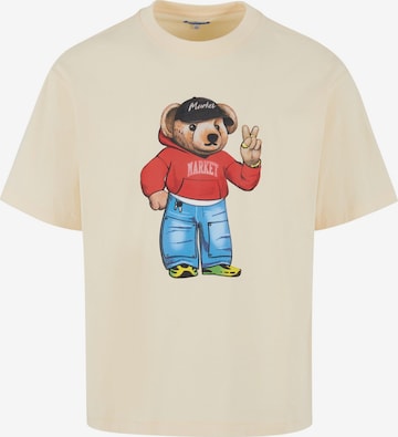 MARKET Tričko 'Fit Check Bear' – béžová: přední strana