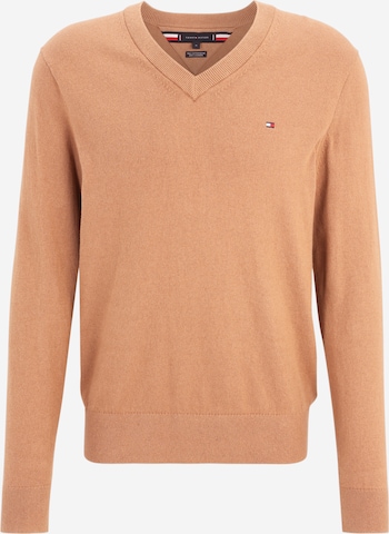 TOMMY HILFIGER Пуловер в бежово: отпред