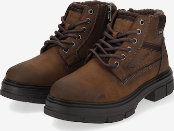 TOM TAILOR Lace-Up Boots in Brown