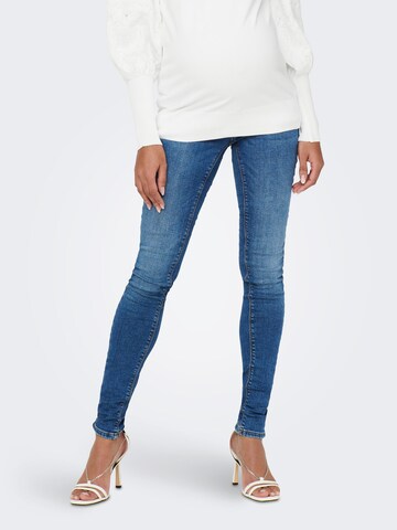 Only Maternity Skinny Jeans 'Paola' in Blauw: voorkant