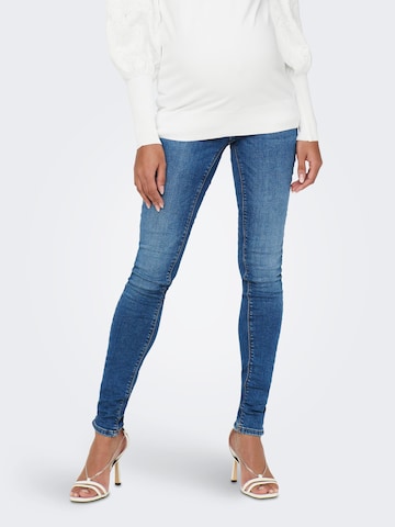 Only Maternity Skinny Jeans 'Paola' in Blue: front