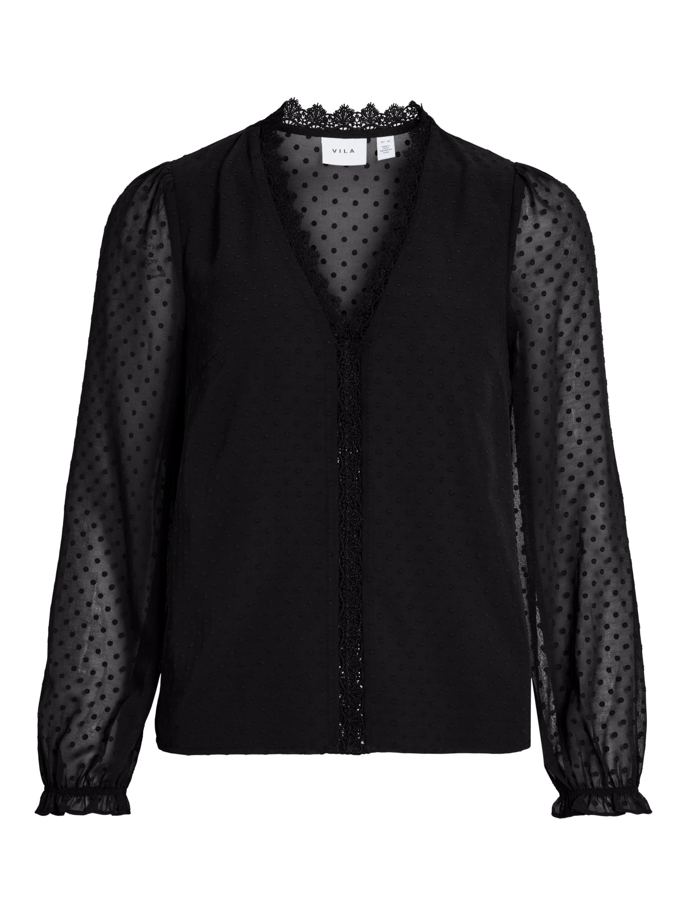 VILA Μπλούζα 'Dobba' σε μαύρο: μπροστά