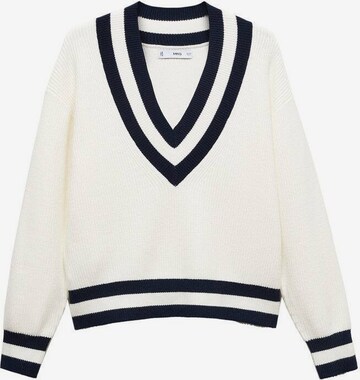 MANGO Sweater 'League' in White: front