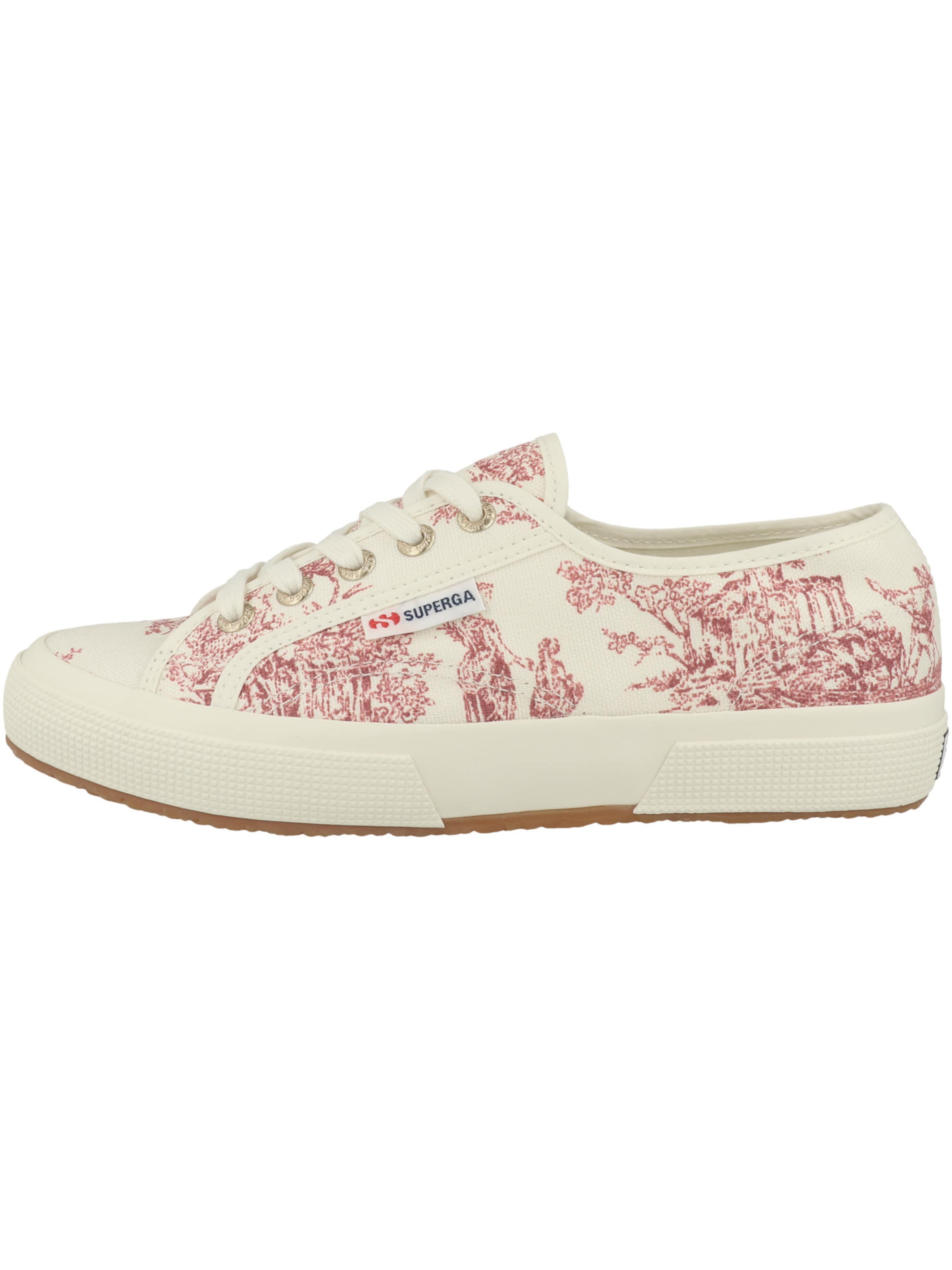 SUPERGA Sneakers laag 'Toile de Jouy' in Rood