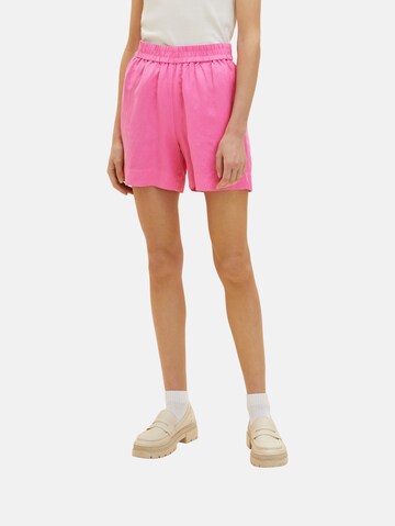 TOM TAILOR Loose fit Pants in Pink: front