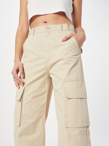 Wide Leg Pantalon cargo Monki en beige