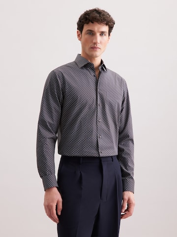 Fit confort Chemise business 'Schwarze Rose' SEIDENSTICKER en marron : devant