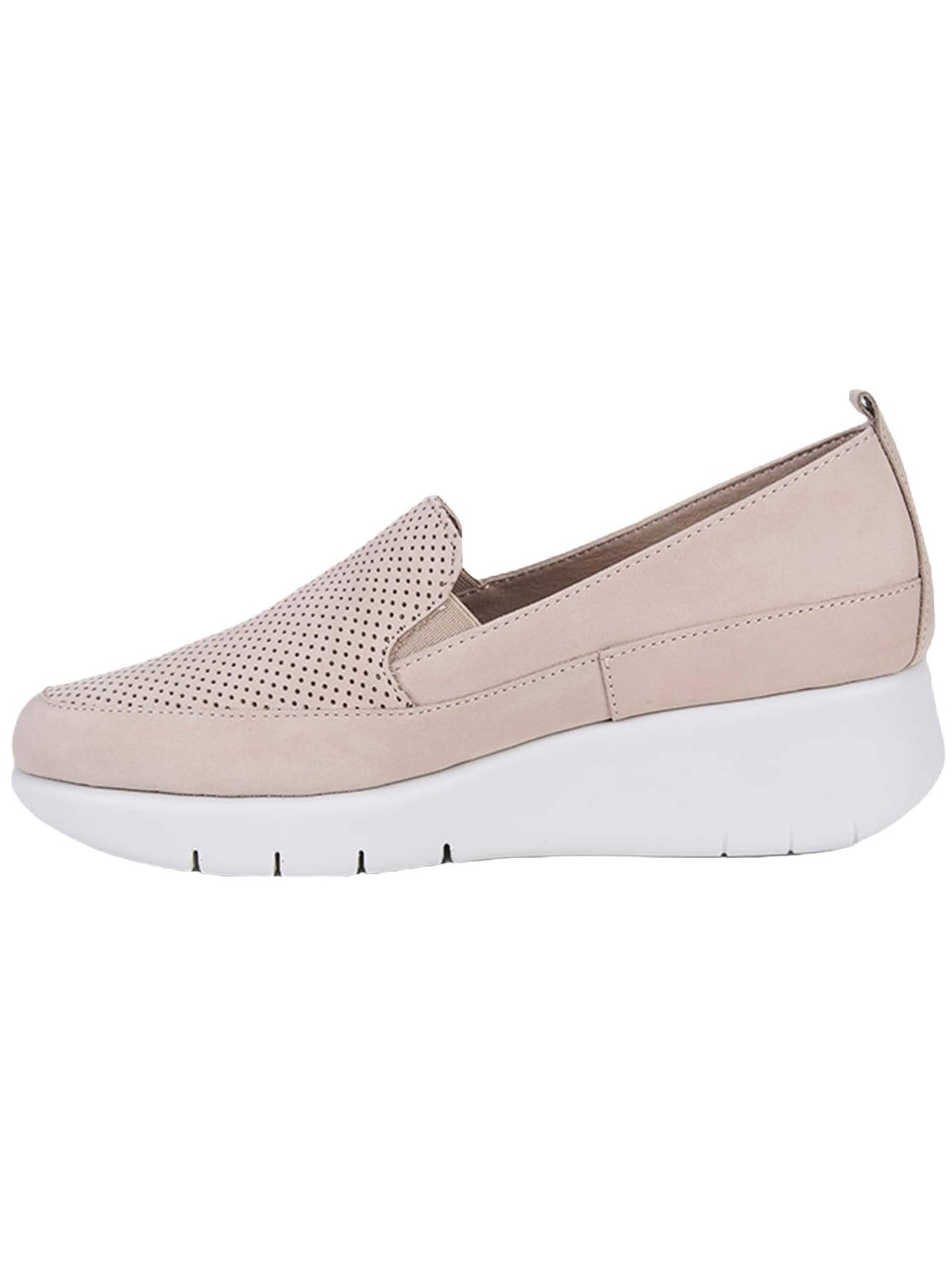 Desa - Zapatos bajos 'DESA Damen DesaComfort Perforierte Keilschuhe aus Leder' en beige