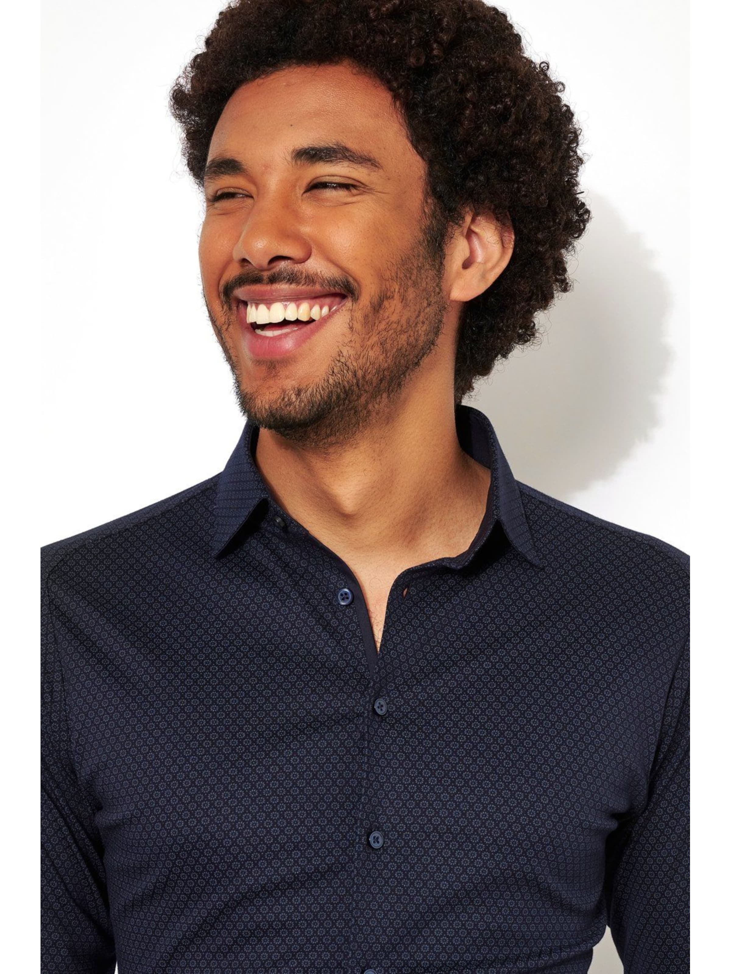 DESOTO Slim Fit Hemd 'Kent'‌‌ in Blau