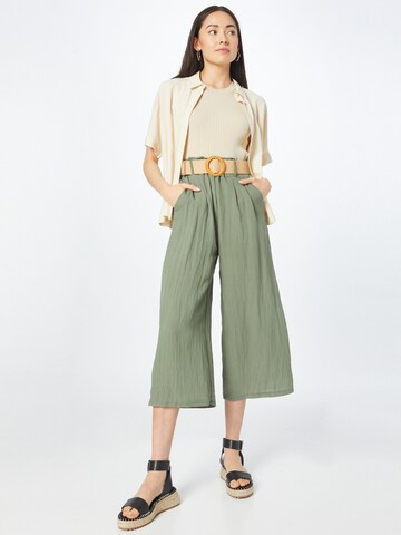 ZABAIONE Wide leg Pleat-Front Pants 'Mia' in Green