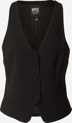 Gilet de costume River Island en noir : devant