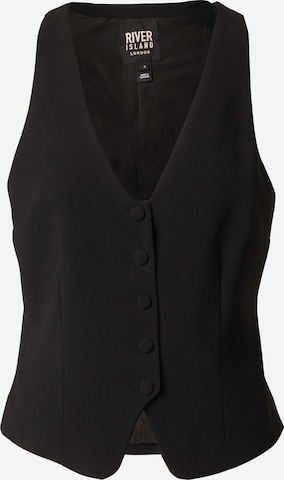 River Island Suit Vest in Black: front