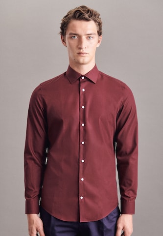 SEIDENSTICKER Slim fit Business Shirt in Red: front