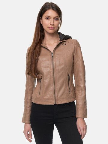 Tazzio Between-Season Jacket 'F503' in Beige: front