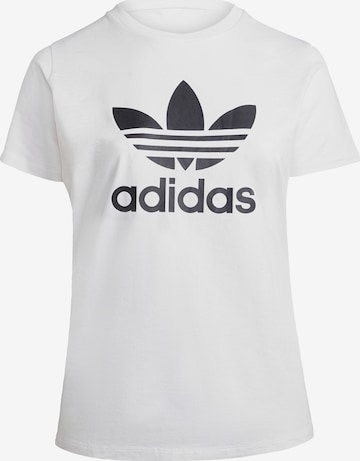 ADIDAS ORIGINALS Тениска 'Adicolor Classics Trefoil ' в бяло: отпред