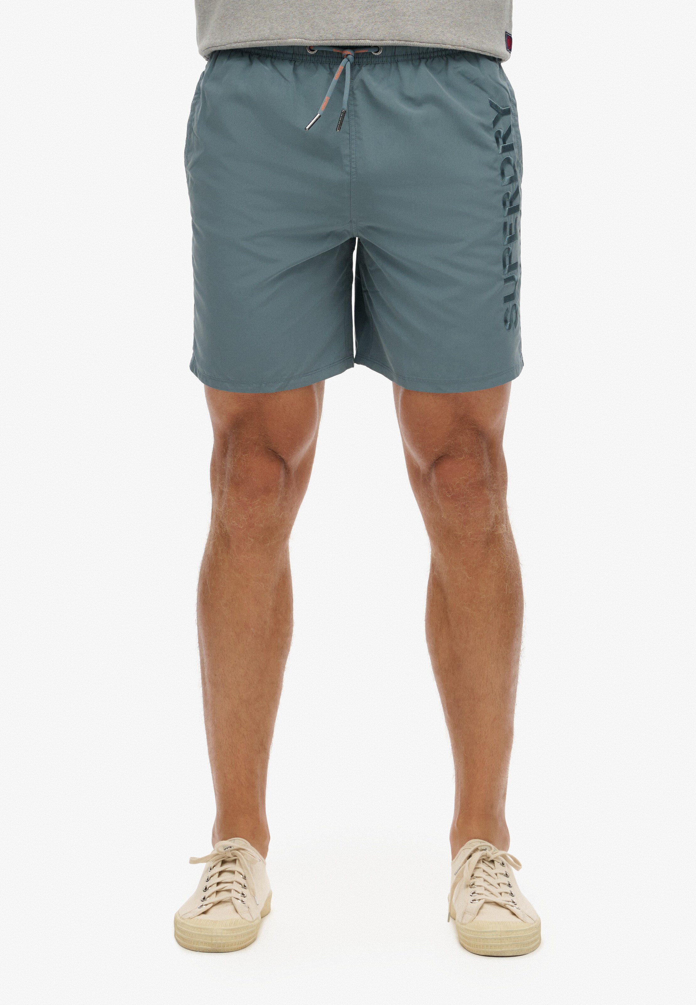 Shorts de bain Superdry en bleu : devant