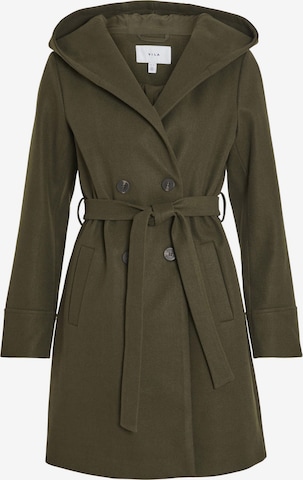 VILA Between-Seasons Coat in Green: front