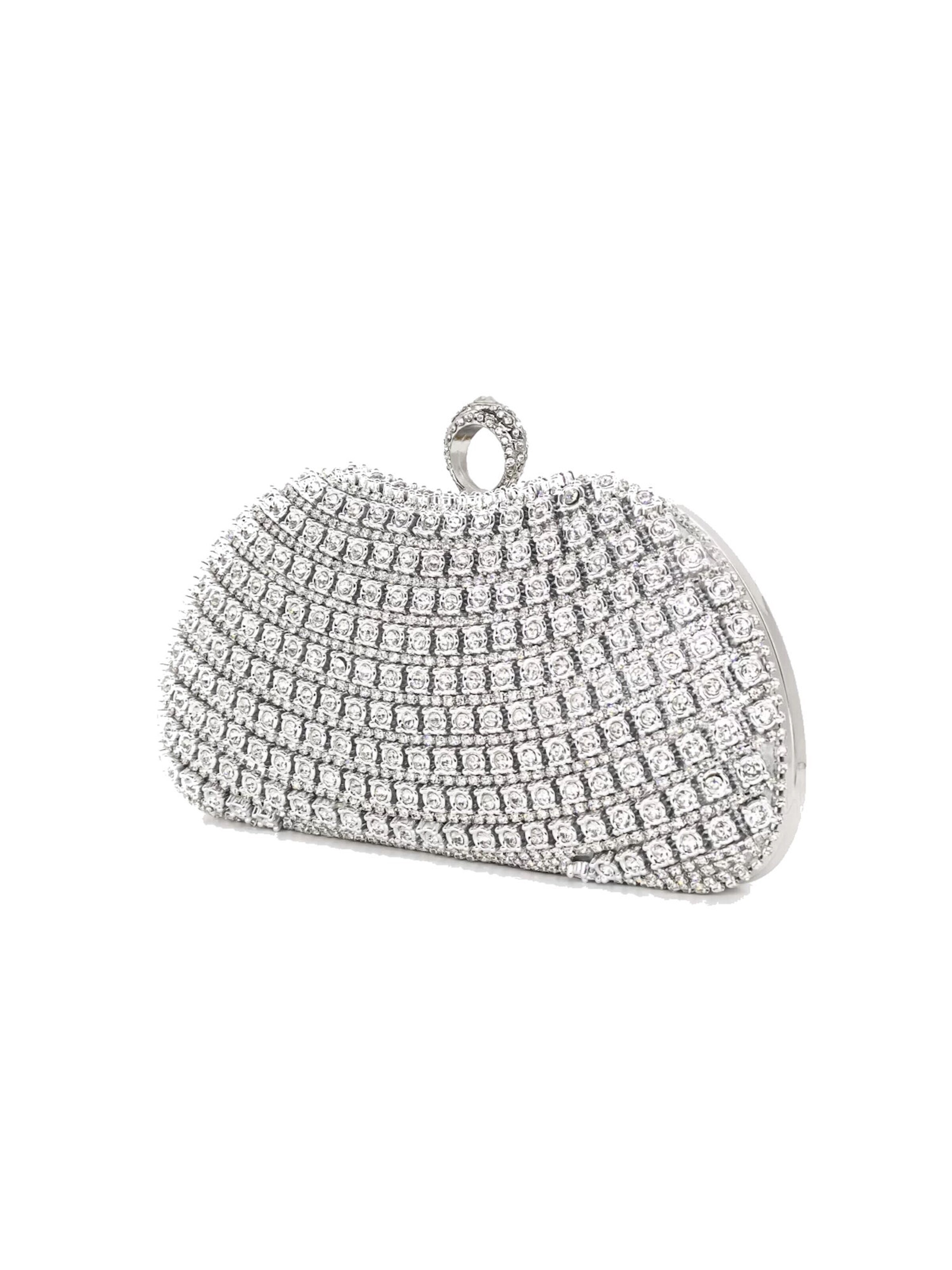Tomshop24-7 Clutch 'Diamond' in Silver