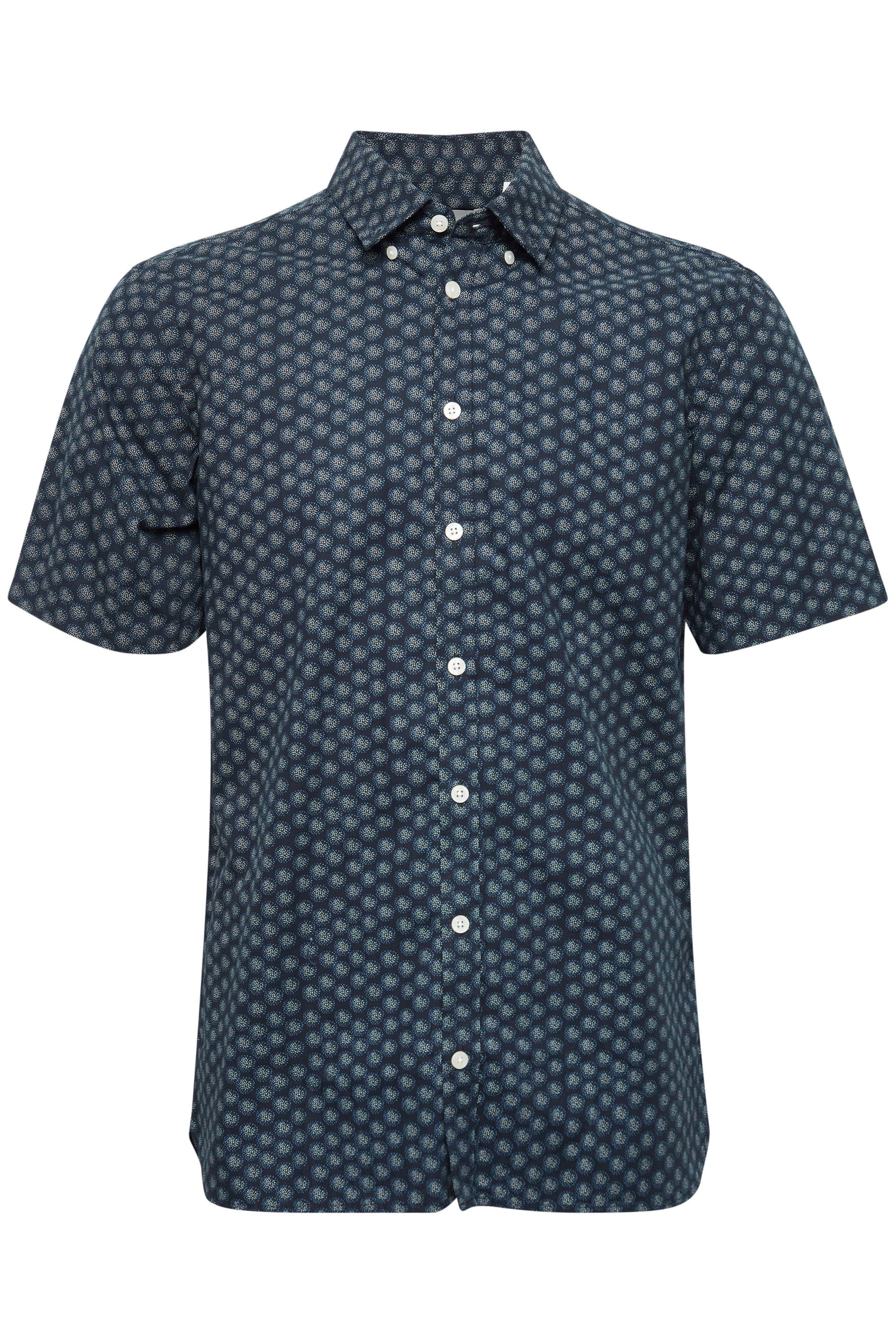 Casual Friday Button Up Shirt in Blue: front
