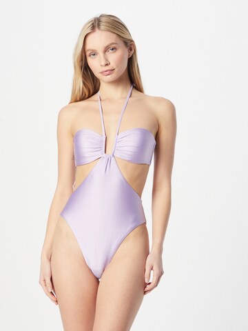 Hunkemöller Balconette Badpak 'Aruba' in Lila: voorkant