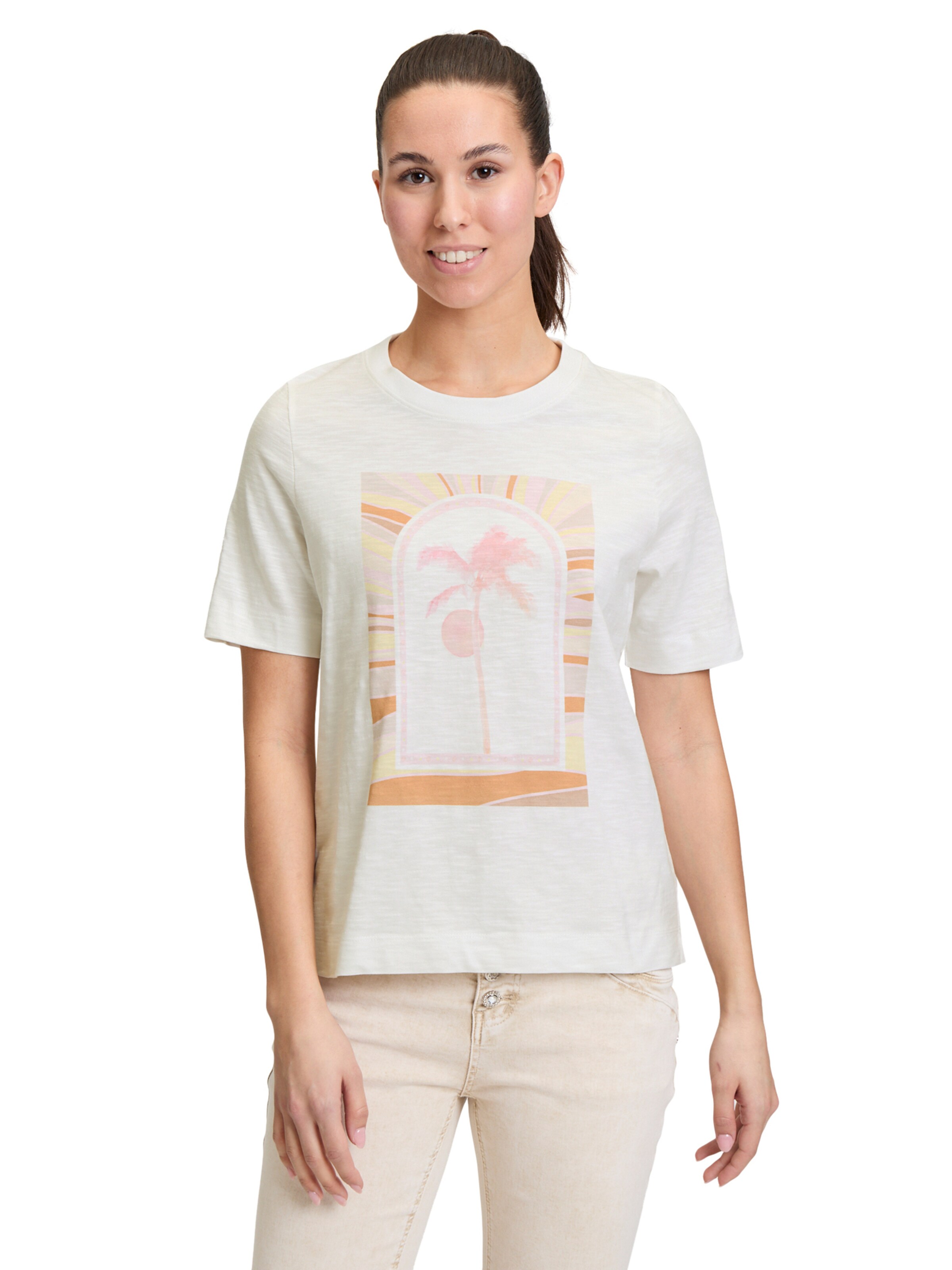 Cartoon Shirt in White: front