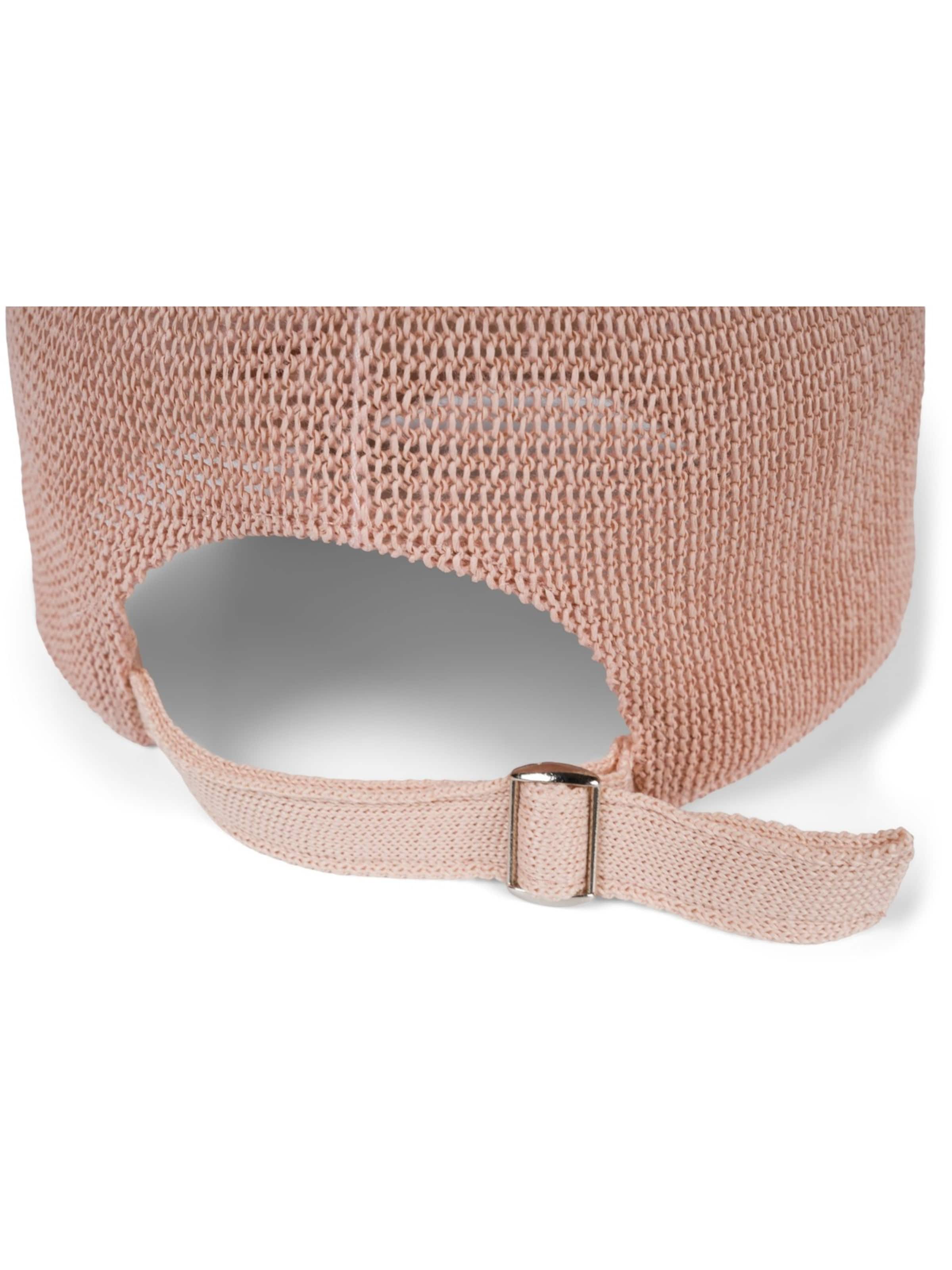 styleBREAKER Cap 'Papierstroh Baseball Cap' in Pink