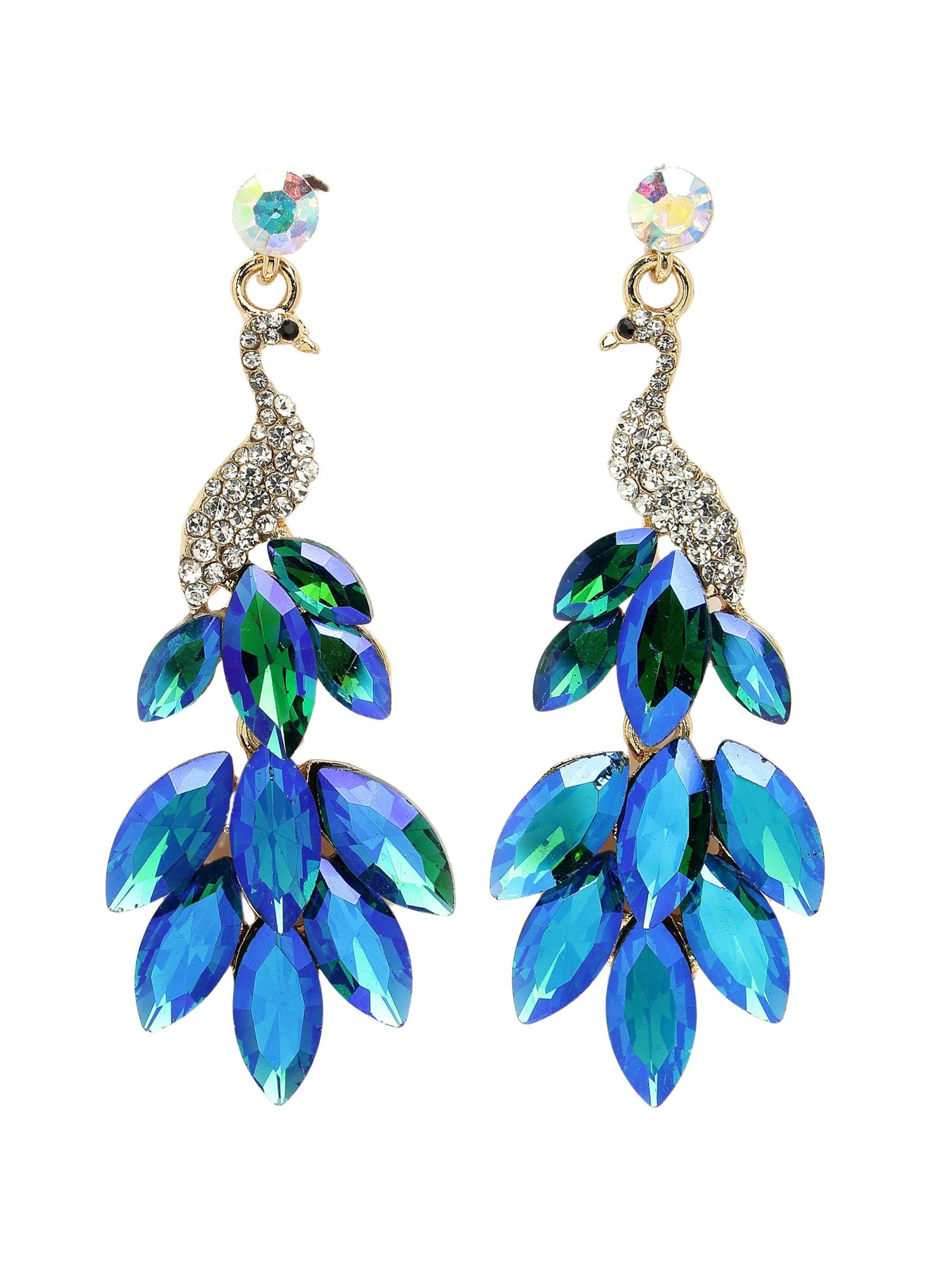 Boucles d'oreilles 'Heidiina' AVANT-GARDE PARIS en bleu : devant