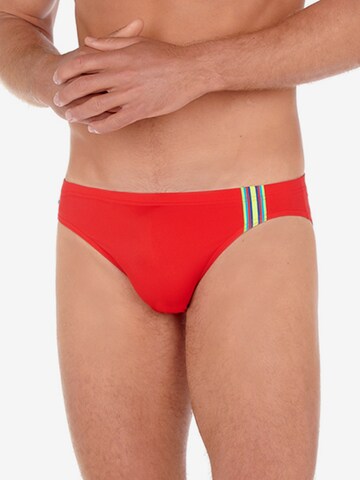 HOM Swim Trunks in Red: front