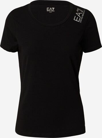 T-shirt EA7 Emporio Armani en noir : devant