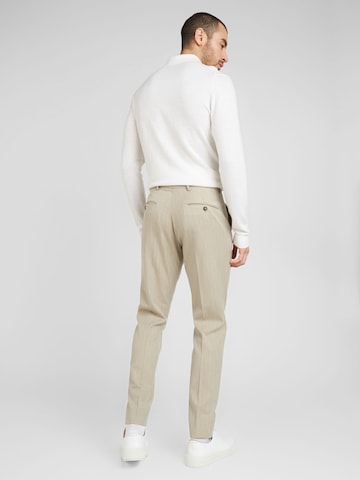 SELECTED HOMME Slim fit Pleated Pants 'PETER' in Beige