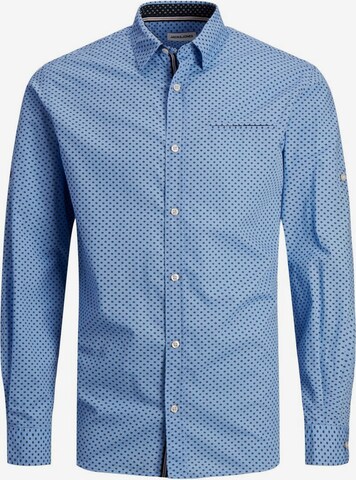 Coupe slim Chemise JACK & JONES en bleu : devant