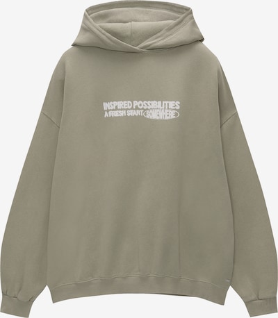 Pull&Bear Sweatshirt in khaki / offwhite, Produktansicht