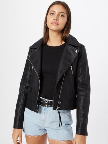 TOM TAILOR DENIM Between-season jacket in Black: front