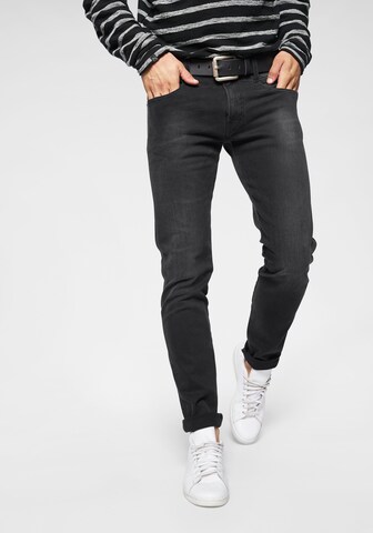 REPLAY Slimfit Jeans in Schwarz: Vorderseite