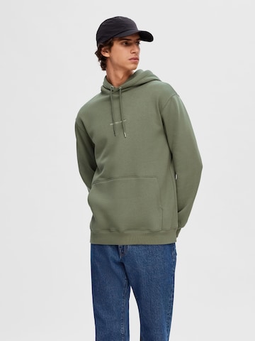 SELECTED HOMME - Sweatshirt 'HANKIE' em verde