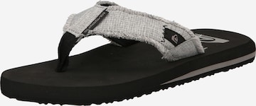 Tongs 'Monkey Abiss' QUIKSILVER en gris : devant