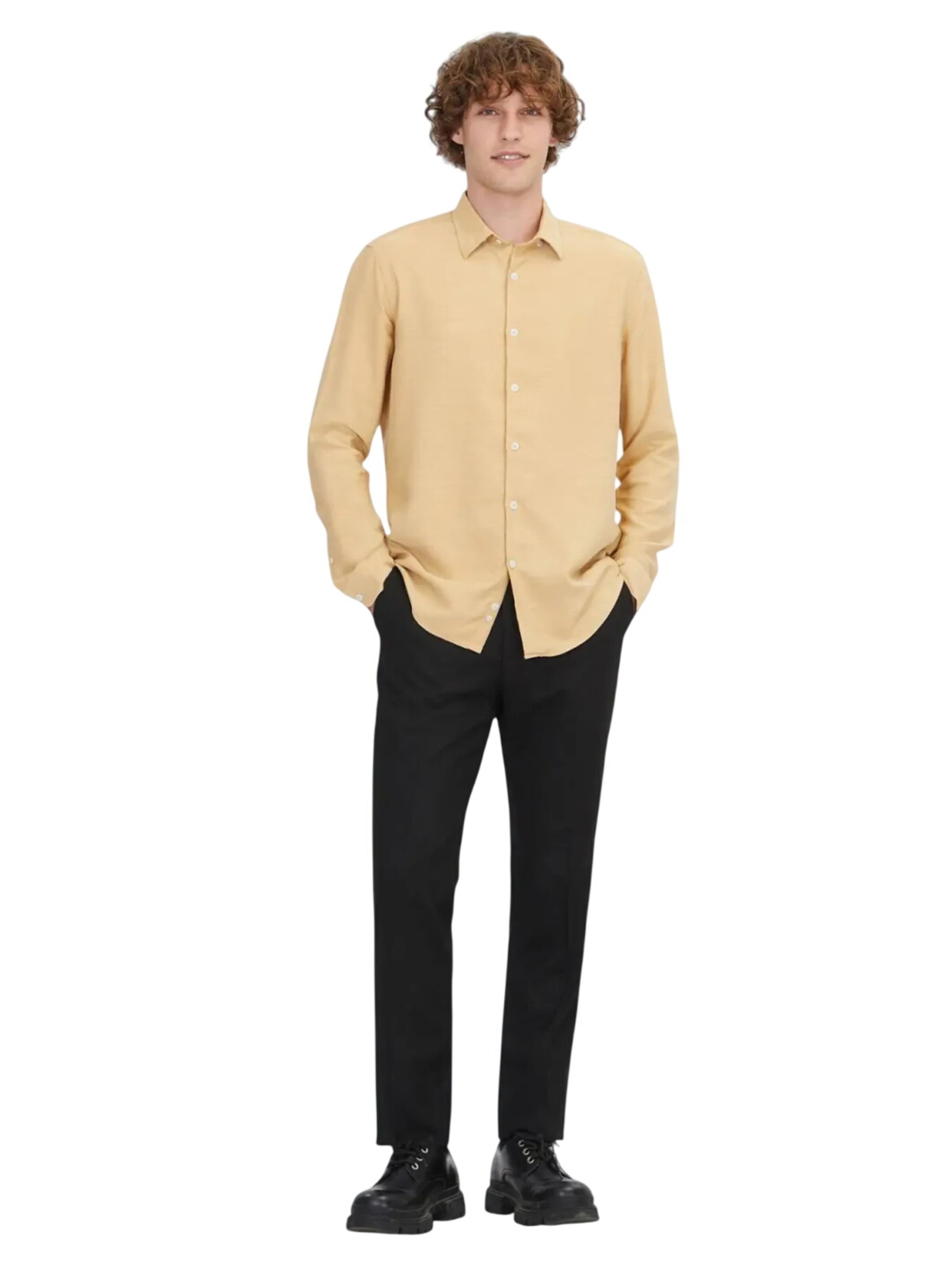 KİP Regular fit Button Up Shirt in Yellow