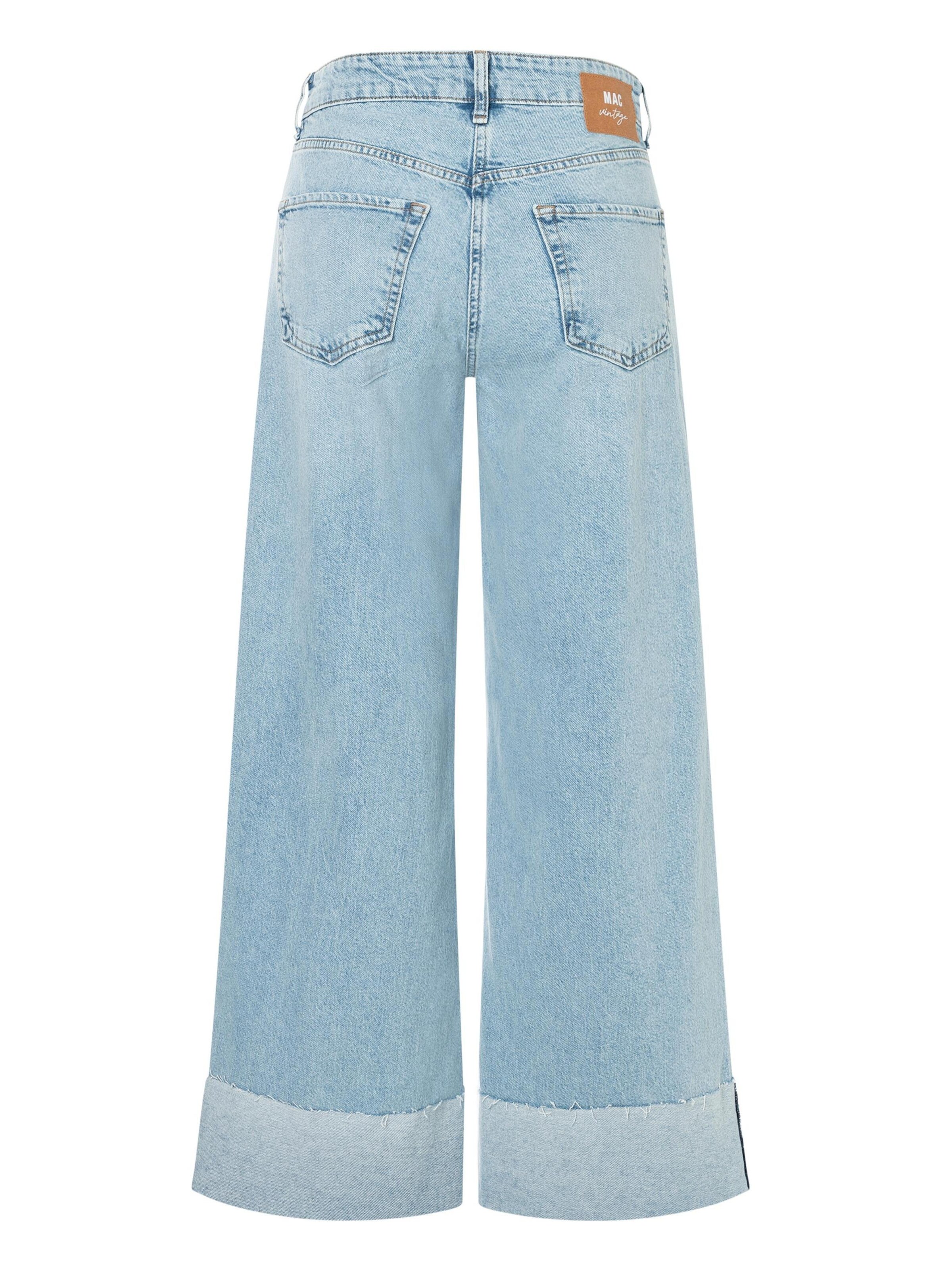 MAC Wide Leg Hose 'Nevada'‌ in Blau